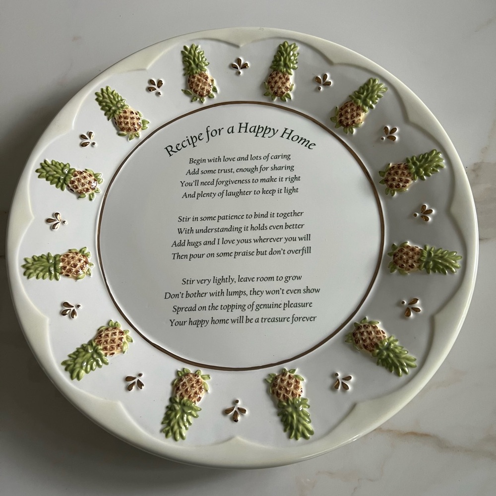 Pineapple Design Ceramic Plate